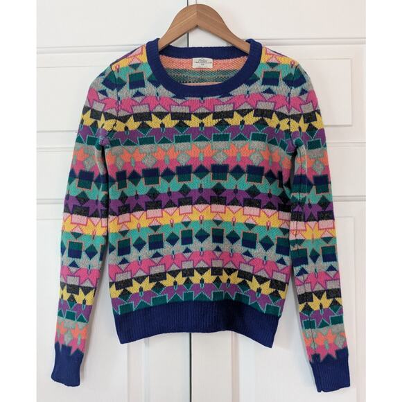 J. Crew Wallace Wool Crewneck Nordic Sweater - Picture 1 of 6